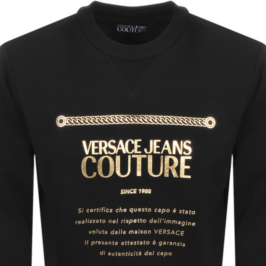Alternative Image for ProductVersace Jeans Couture Logo Sweatshirt Black2